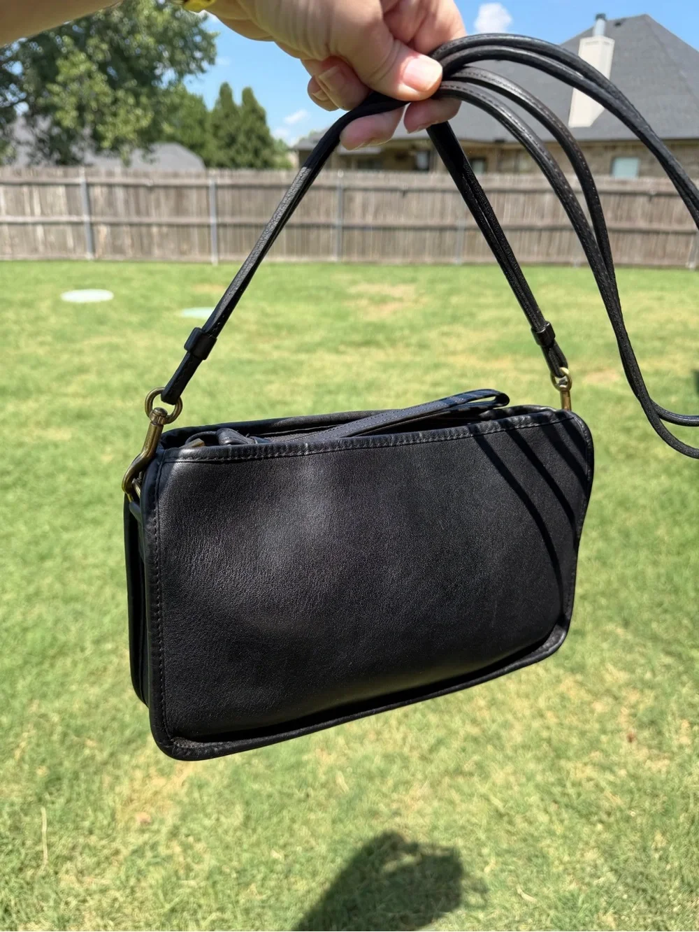 COACH Vintage 1970s NYC Basic Bag Zippered Clutch 9455, Black